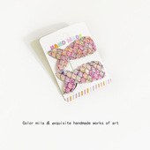 韩国女童可爱美人鱼亮片刘海边夹发卡bb夹小女孩后脑勺碎发夹头饰