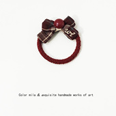 新款 儿童格纹蝴蝶结发圈小女孩扎发皮筋女童高马尾不伤发头绳发饰