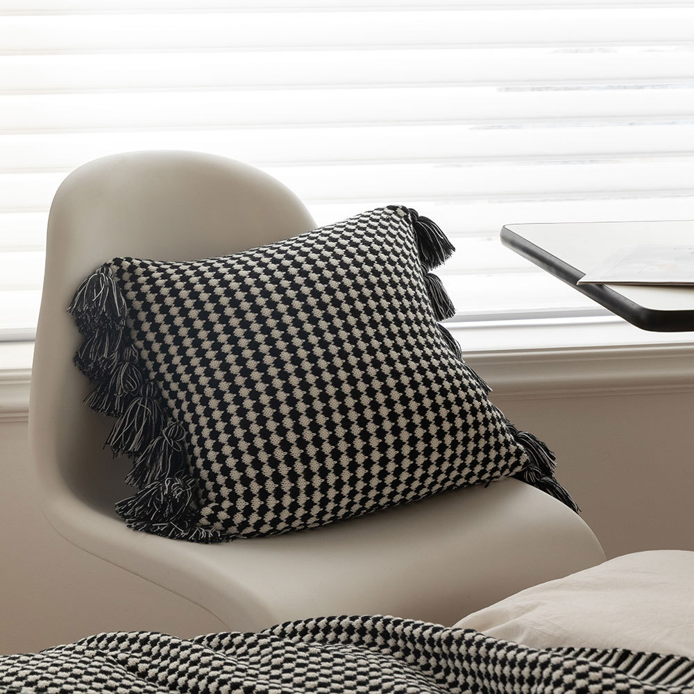 北欧双边流苏抱枕枕套轻奢居家沙发靠垫枕芯