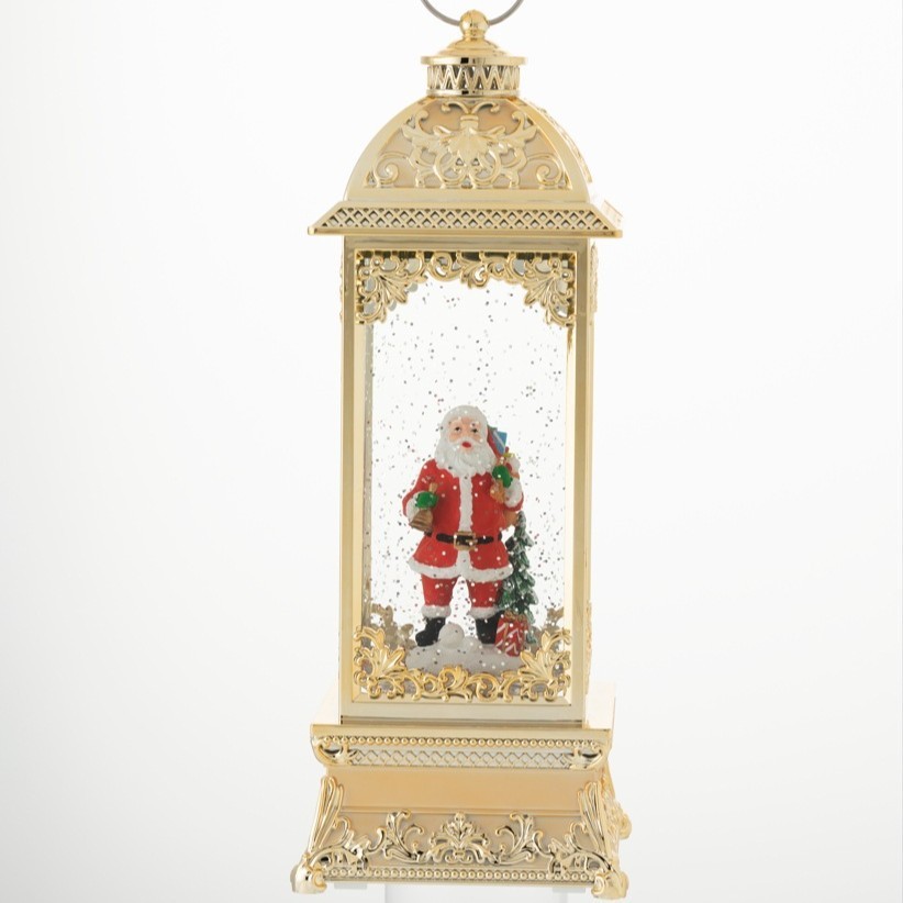 s01-2电镀火车圣诞树布置水晶球音乐盒摆件氛围圣诞小夜灯圣诞