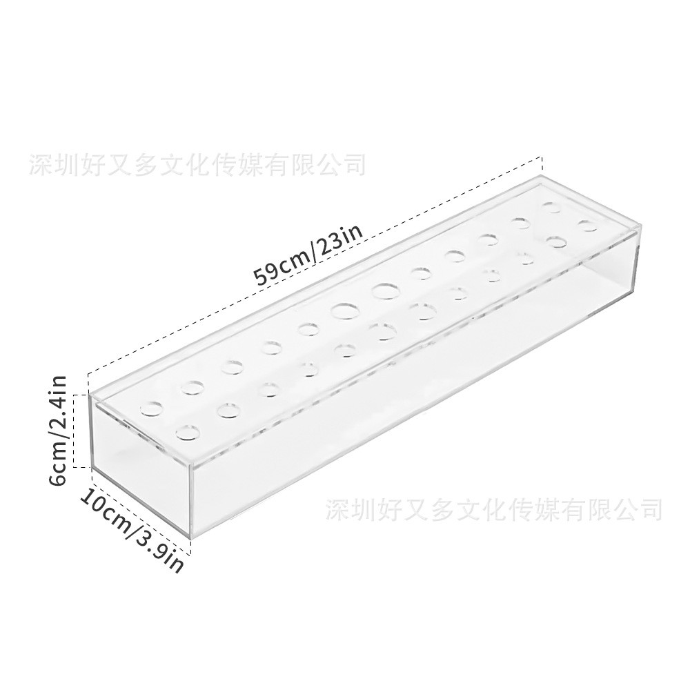 热销透明亚克力水培ins长方形花瓶花盒高级感客厅插花摆件