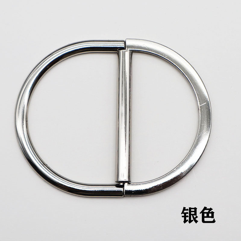 服装辅料锌合金双d形字半圆形箱包服饰金属环d扣环调节扣
