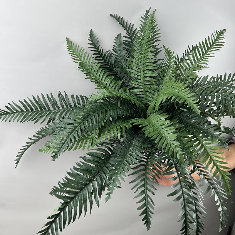 仿真大波斯叶家居壁挂植物墙工程配材人造45蕨类片假花植物盆栽