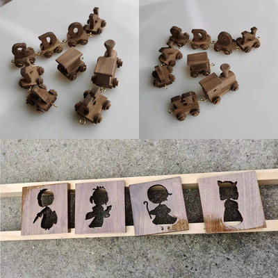 实木定制木制品DIY黑胡桃木料CNC切割板材加工木方摆件底座木线条
