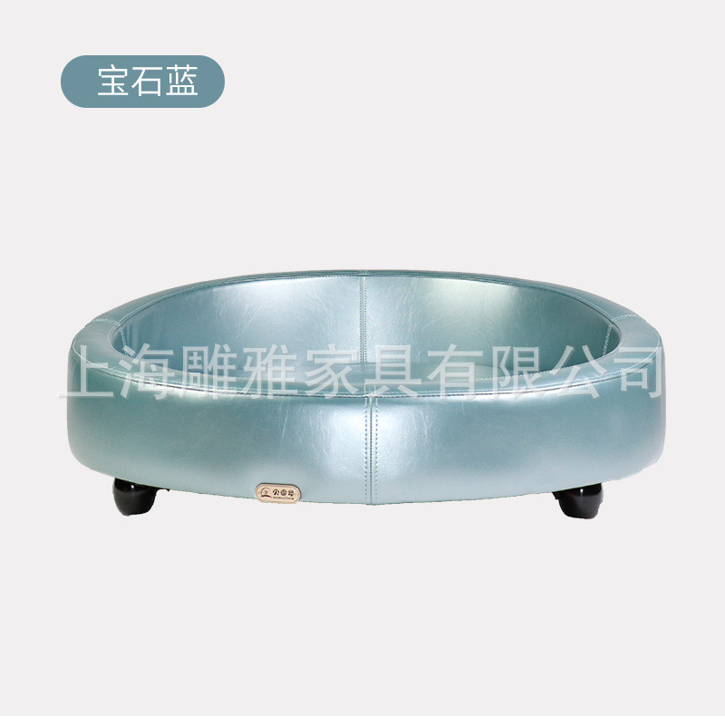 中小型圆形狗床生产厂家比熊柯基舒适皮质宠物沙发猫狗沙发窝狗屋