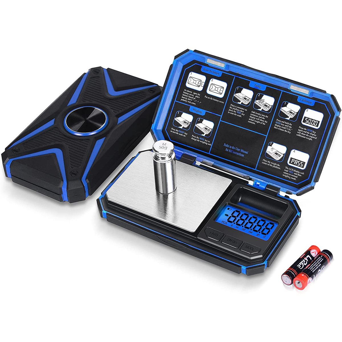 工具箱高精度便携珠宝秤不锈钢秤面200g.0.01g/50g/0.001g电子秤