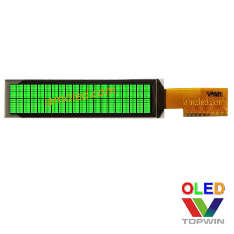 2.93英寸断码字符型oled液晶显示屏绿色绿色拓微科技topwin大尺寸