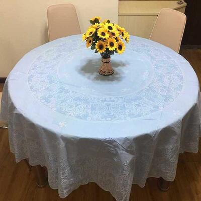 圆桌免洗防水防油防烫桌布一米八桌套家用五家庭餐桌大圆桌一米