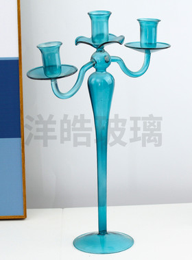 厂家供应摆现代简约创意玻璃烛台家居装饰经典复古烛台手工定制拍