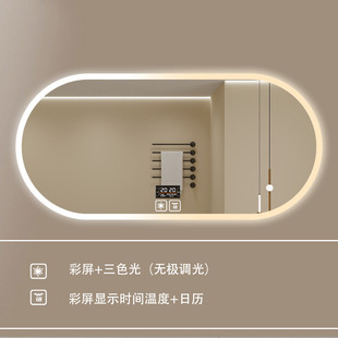 led化妆镜触摸屏智能镜子卫生间浴室镜美容院椭圆形感应全身镜子