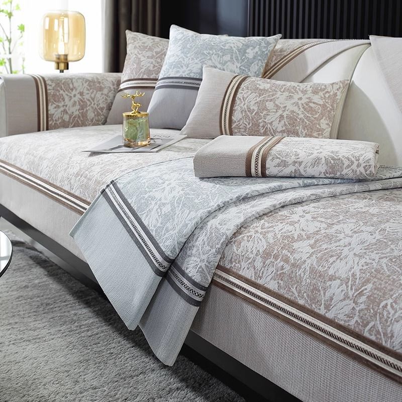 热销obr沙发垫子四季通用防滑坐垫2024贵妃新款直排木皮沙发套罩
