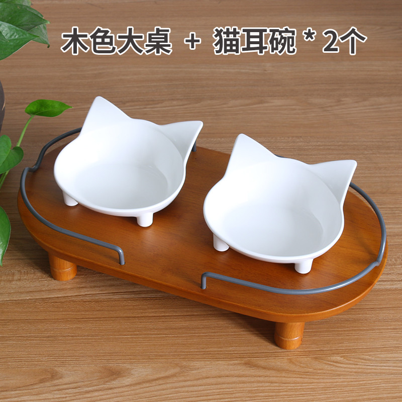 宠物用餐桌实木饭盆泰迪狗狗碗猫碗架食盆饭桌质架