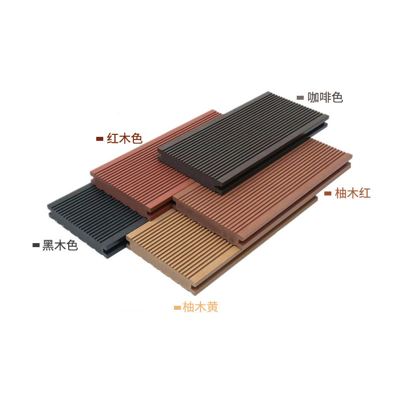 户外防水塑木地板厂家实心防潮木塑木地板露台栈道帐篷工程塑木板