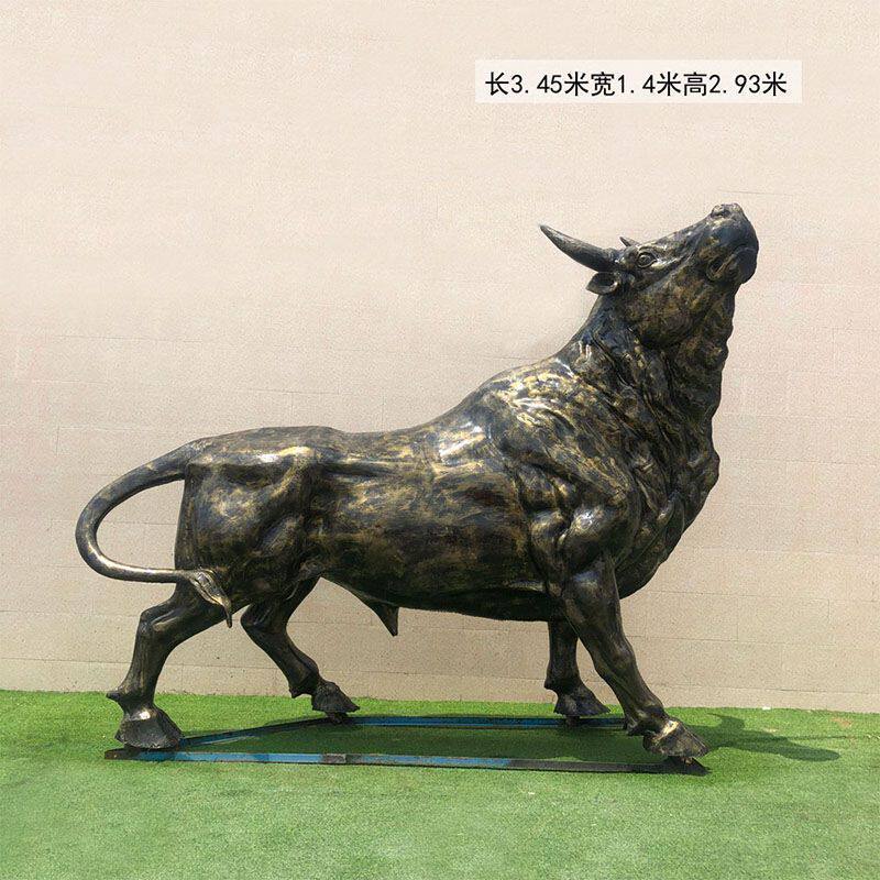 玻璃钢开荒公园仿铜雕塑草坪仿真牛户外广场牛景区园林装饰品摆件