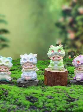 厂家直销国潮风兜兜瑞兽盲盒神兽公仔潮玩礼品树脂桌面摆件批发