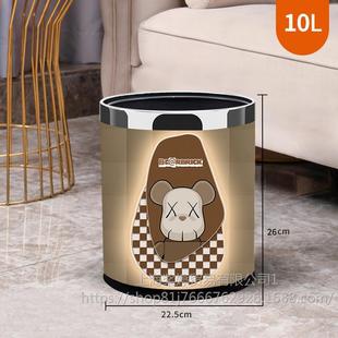 垃圾桶家用客厅轻奢高档现代简约2023新款大容量卫生间厨房无盖筒