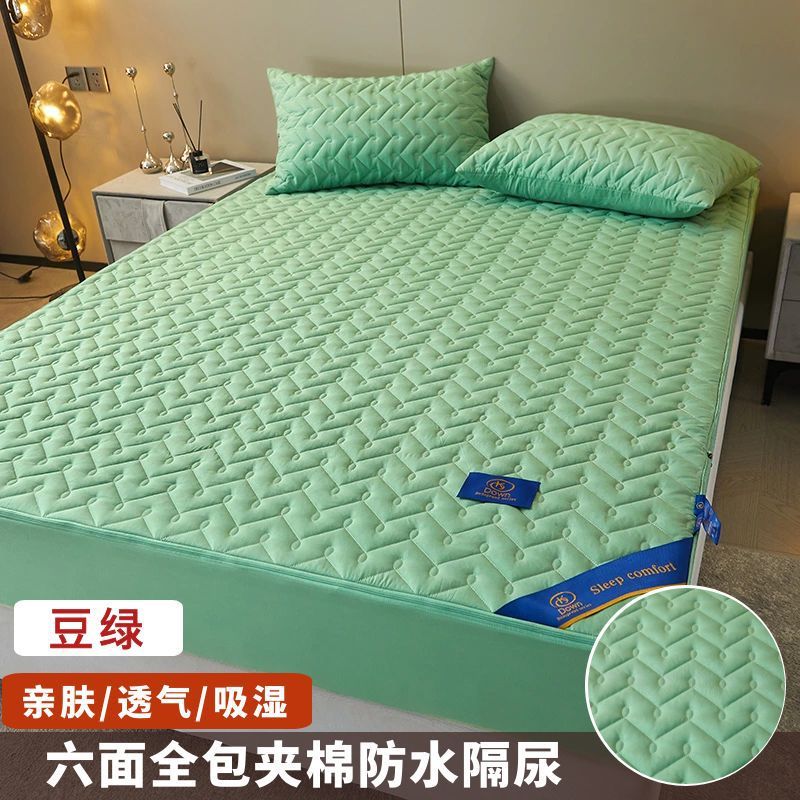 gpw5夹拉链全包批发棉防水隔尿床笠单件席梦思乳胶床垫保护套可拆