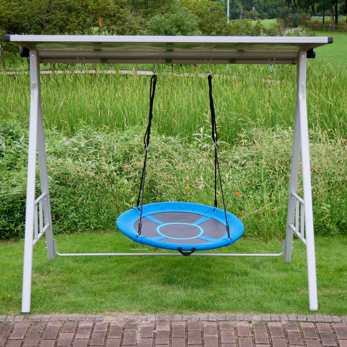 定制儿童秋千户外便携式吊床运动吊椅幼儿室内圆盘平衡牛津布秋千