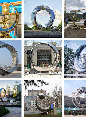 厂家定制不锈钢雕塑户外园林地产喷泉落地摆饰观水景墙玻璃钢造型