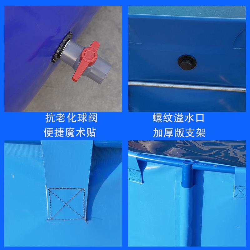 圆形支架水池家用支架帆布养鱼池折叠软体水箱宠物戏水池儿童泳池