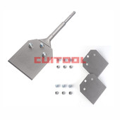 圆柄四坑螺丝片配凿子装 修刮刀地板铲凿瓷砖地面清理铲加宽扁凿