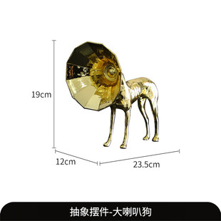 高级感马摆件客厅玄关酒柜工艺品酒店样板间艺术喇叭软装装饰品