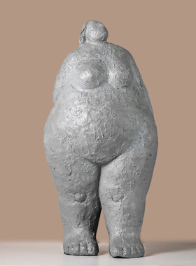 北欧胖女人摆件玄关客厅书柜家居电视柜样板房饰品抽象树脂工艺品