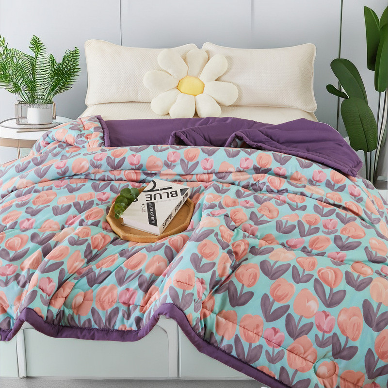 空调被春秋水洗棉被加厚保暖冬被芯亲肤双人宿舍新款可水洗