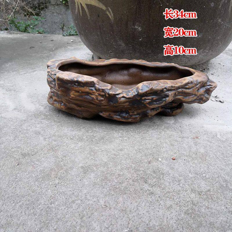 水草种植罐插画多肉陶罐花盆复古创意土陶罐陶瓷高植物桌面水培