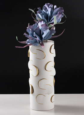 极简花瓶镂空艺术花器客厅餐厅玄关不规则样板间售楼处装饰品摆件