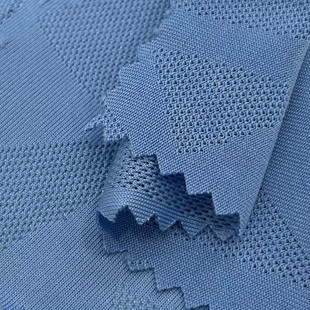 千叶提花网眼布150g高弹针织网孔布涤纶弹力鸟眼布运动网布料