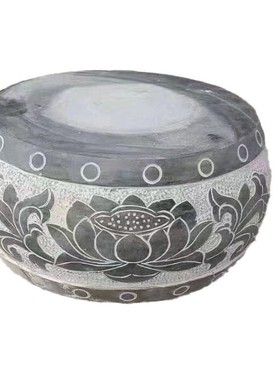 青石青石旧石雕柱墩公园广场停车场石墩实心柱顶石 做浮雕石墩