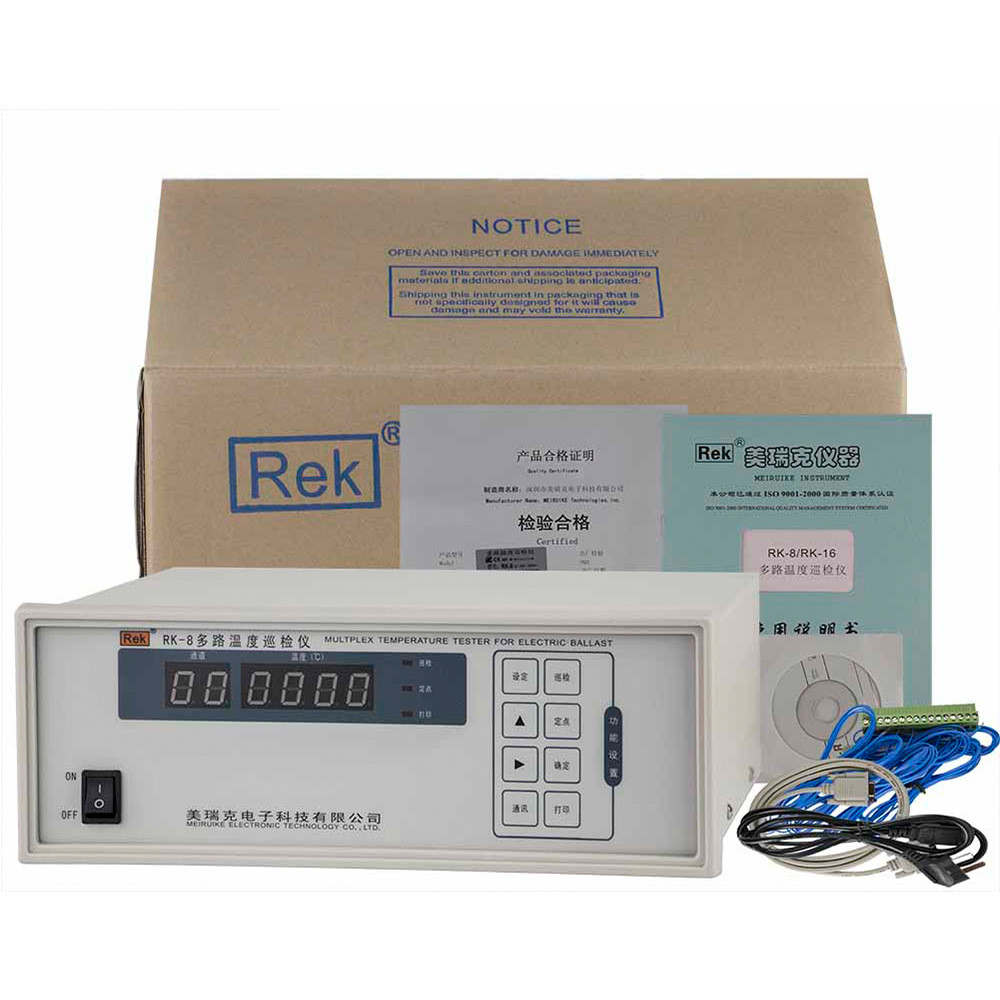 美瑞克多路温度巡检仪-50～300℃多点8/16通道实时监控温度仪RK-8