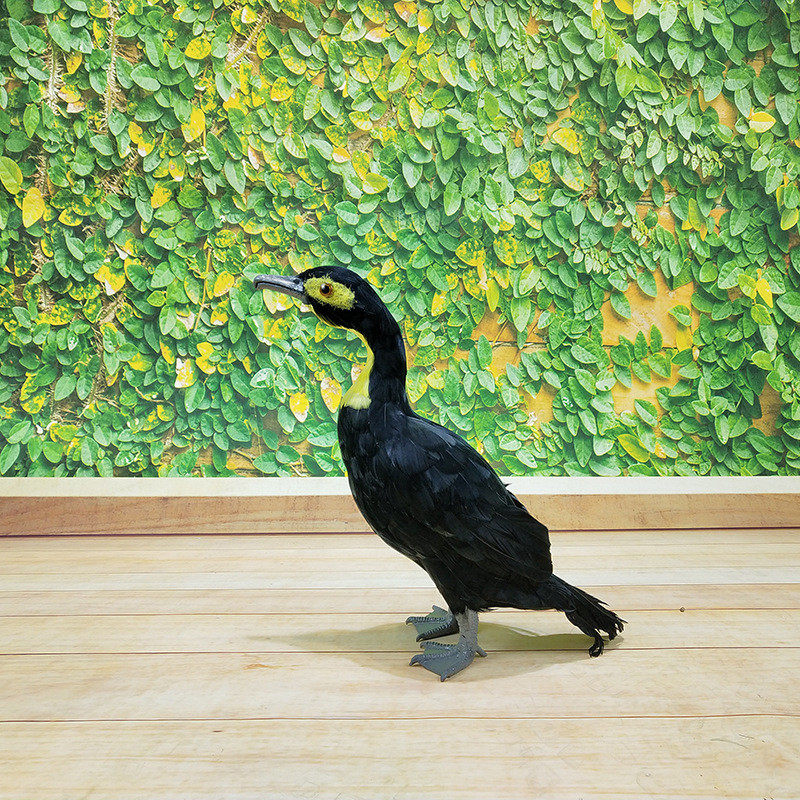 厂家直销羽毛造景鸬鹚鱼鹰模型摆件园林布景渔船装饰摆设仿真道具