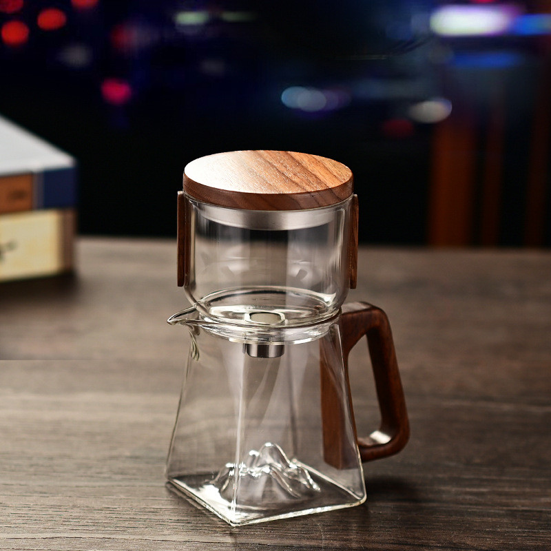 国潮硼高硼硅玻璃茶水分离泡茶杯家用过滤透明茶壶高风硅玻璃茶壶