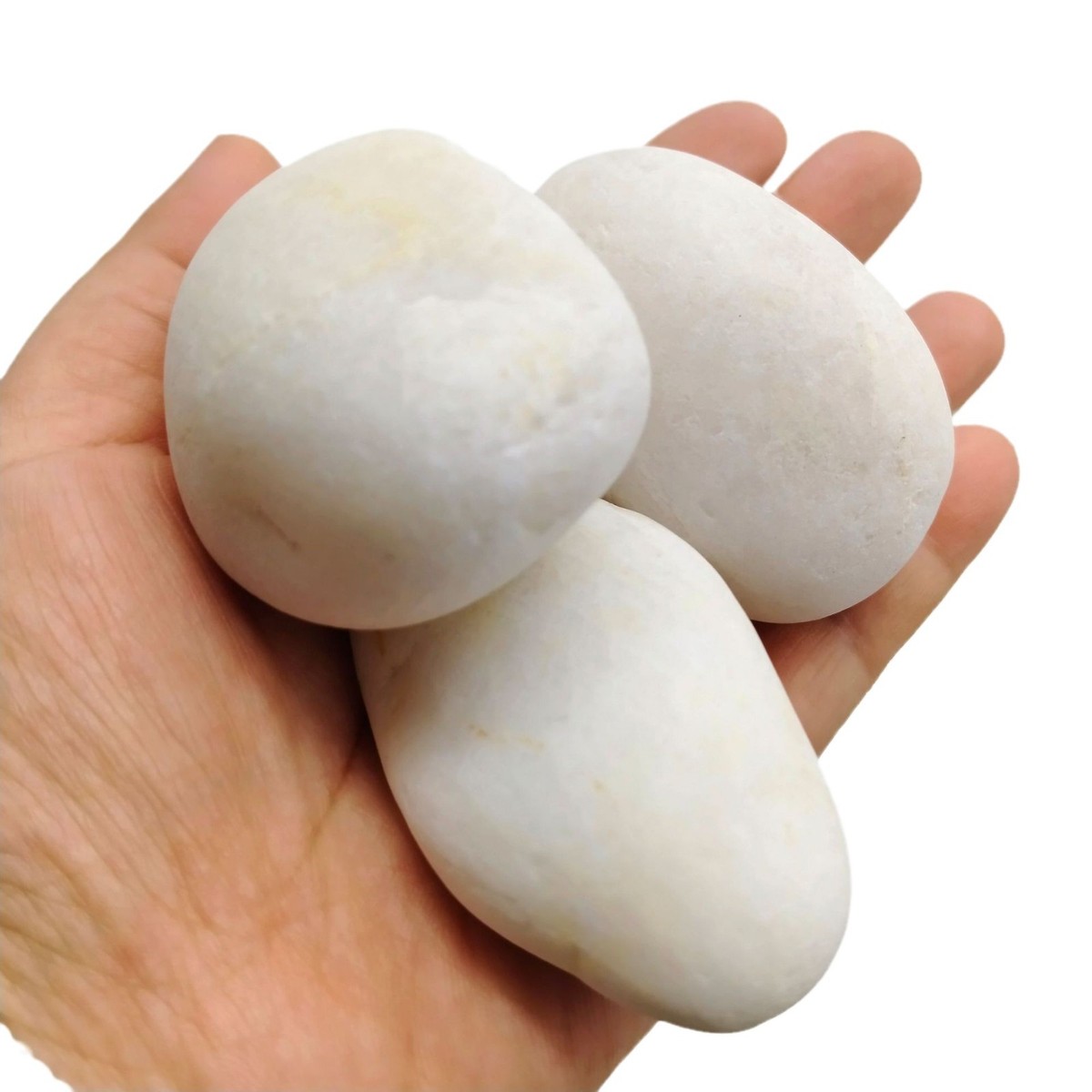 天然白色鹅卵石胶粘白雨花石园林铺路造景装饰水磨石雪花石规格全