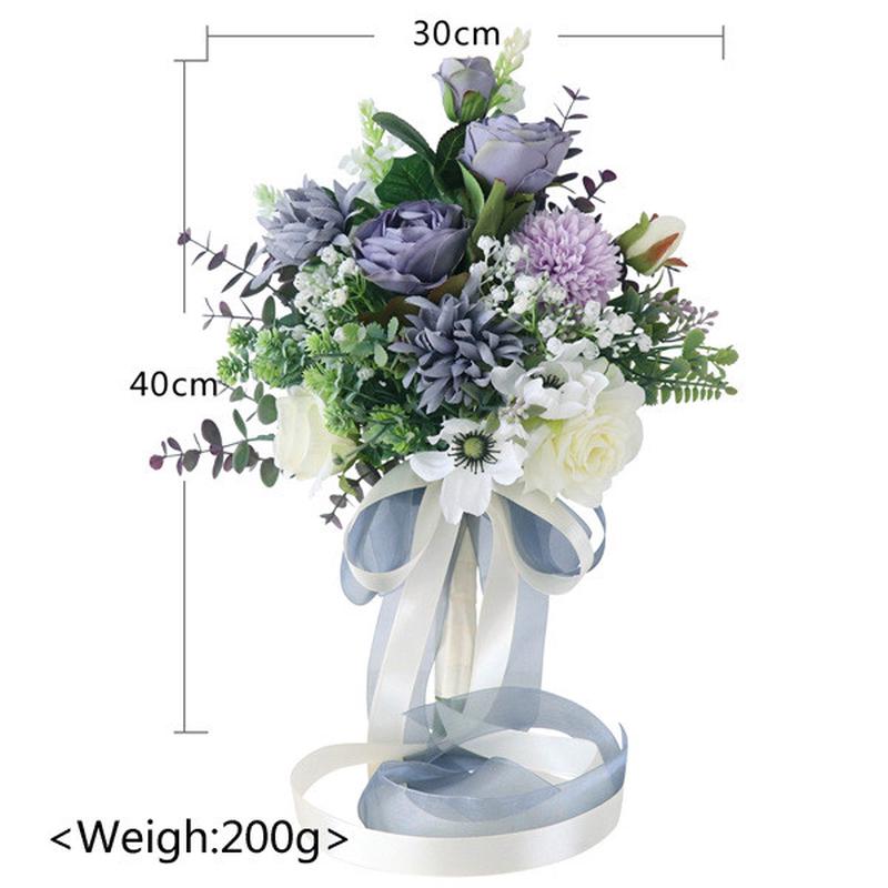 欧式户外新娘手捧花仿真花家居装饰花束结婚婚礼拍照道具场景布置