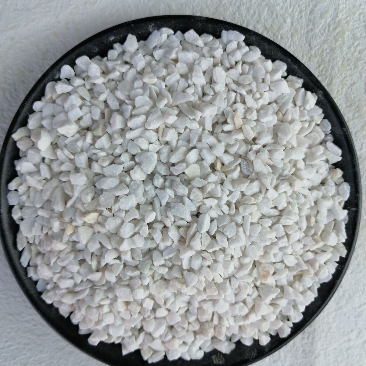 白色水磨石子日式枯山水白石子白色砾石园林造景用白石米