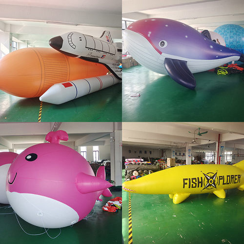 充气PVC广告宣传空飘飞艇飞机节日庆典活动网红装饰美陈气球气模