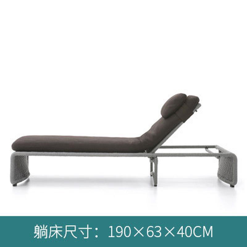 休闲防水防晒躺床庭院游泳池别墅实木沙滩椅阳台户外躺椅床椅