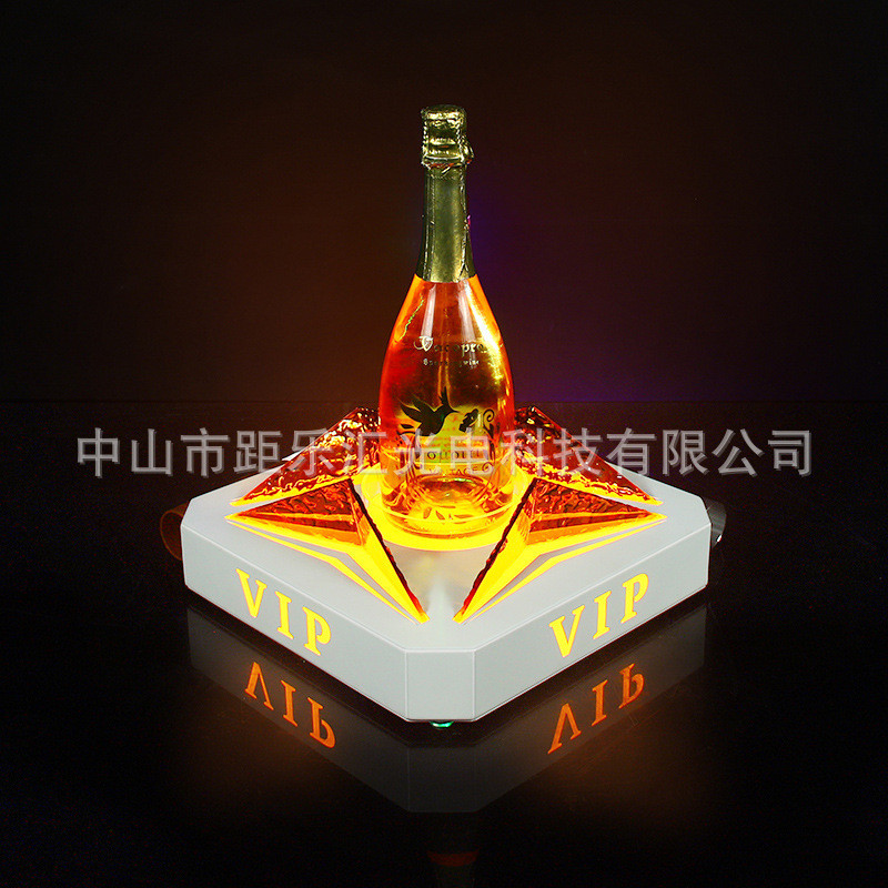 led酒吧ktv红酒展示架xo洋酒发光酒架出酒道具酒托黑桃a底座创意