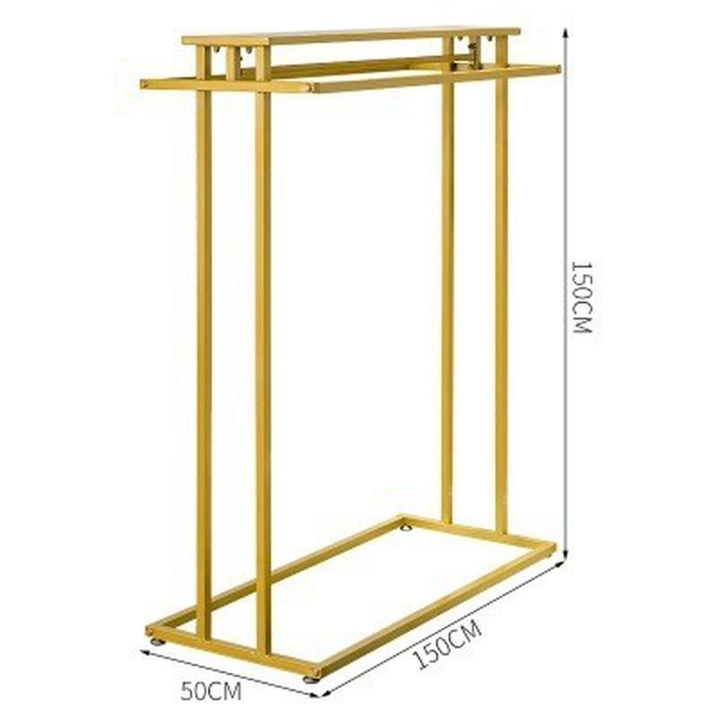 服装店中岛架货架落地式童装外贸女装店中间双排挂衣架批发展示架