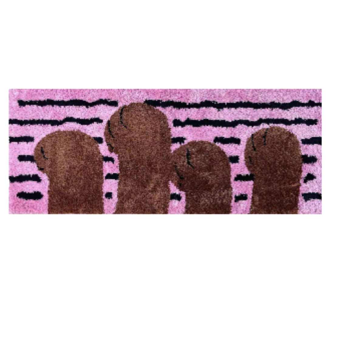 可爱毯子植绒卡通地毯簇绒ins风地毯卧室床边飘窗防滑猫爪撸猫感