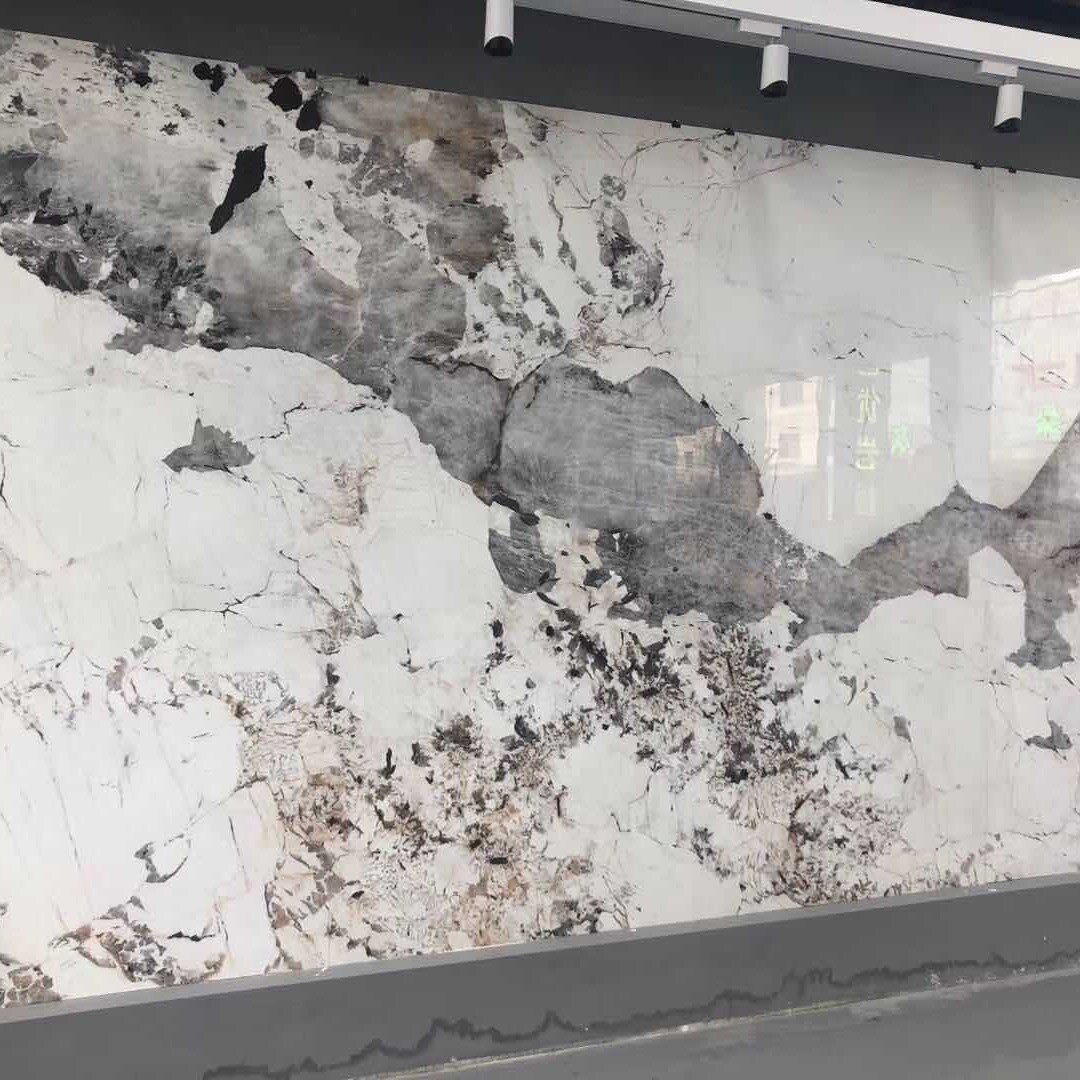 岩窗台石板大理石台面现代简约轻奢客厅装饰大理石电视背景墙