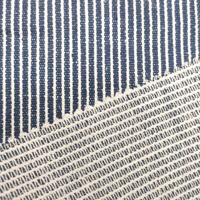 21s棉麻色织布料围裙帆布简约现代条子布箱包手袋条纹鞋材面料