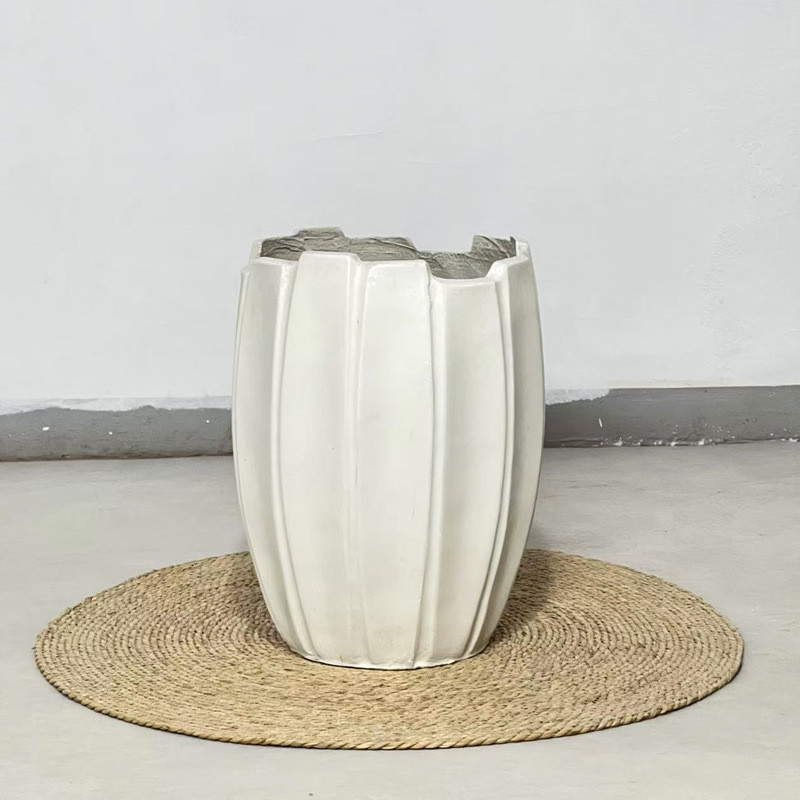 水泥植物盆栽花盆装饰软装高端轻奢简约镁泥花卉花器室内外绿植