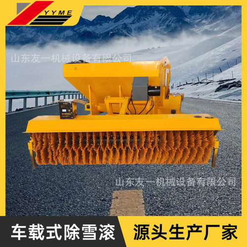 环卫车辆加装动力扫雪滚刷 多种车型可安装 道路清雪高速滚刷机