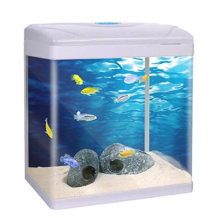 闽江小鱼缸玻璃小型桌面金鱼缸龟缸创意造景家用办公迷你水族箱
