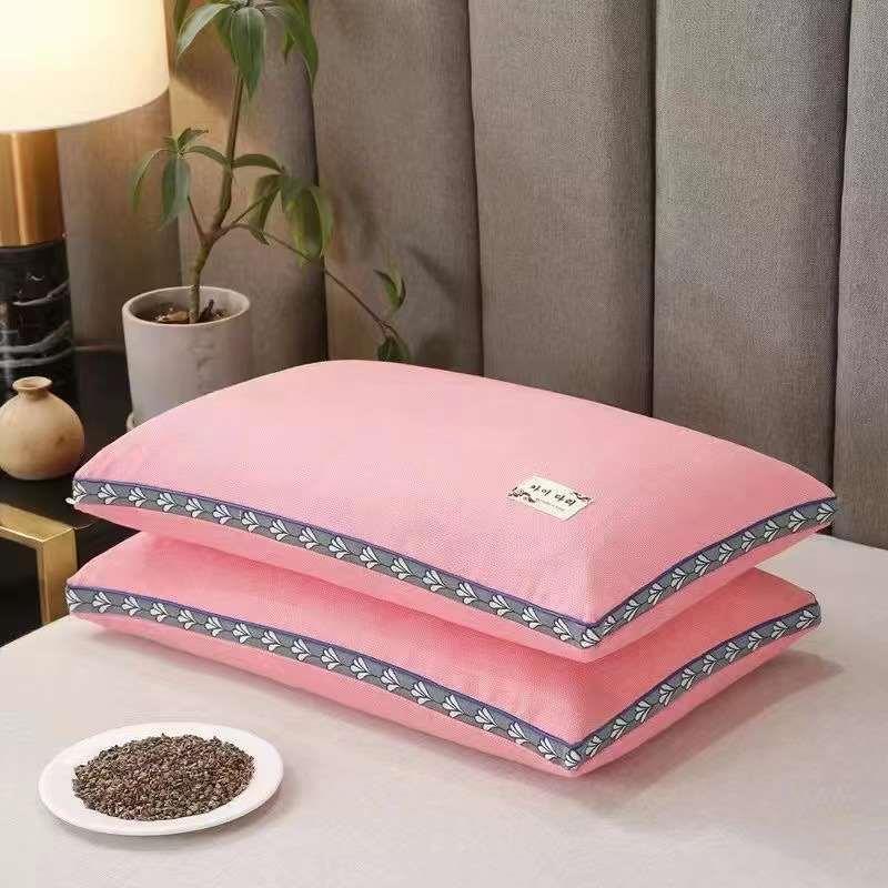 麻绒荞麦皮 家用荞麦壳成人枕头枕套颈椎套 荞麦枕头新款