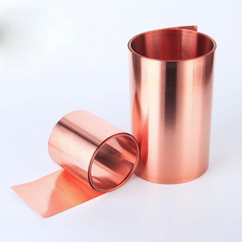 紫铜带 t2纯紫铜紫铜箔薄铜皮接地铜带冲压铜片0.1-1mm导电红铜带